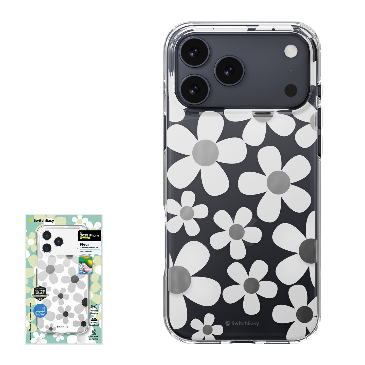 SwitchEasy Fleur M MagSafe 3D Patterned Shockproof Double In-Mold Case Cover