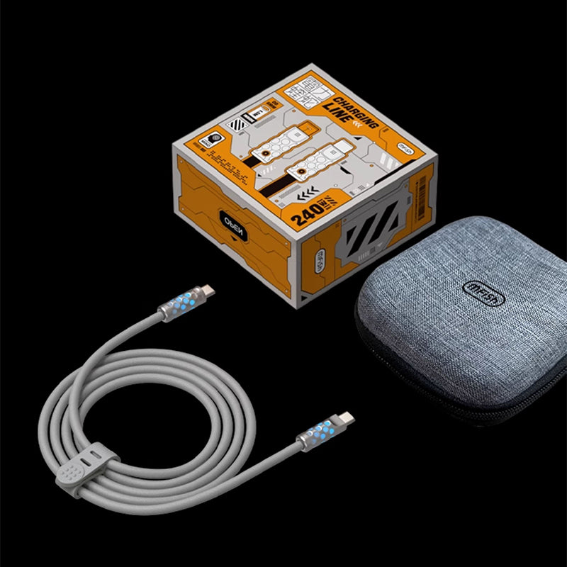 MfiSh Power Viper Type-C to Lightning (30W) / Type-C (240W) Luminous Data Cable Charging Line