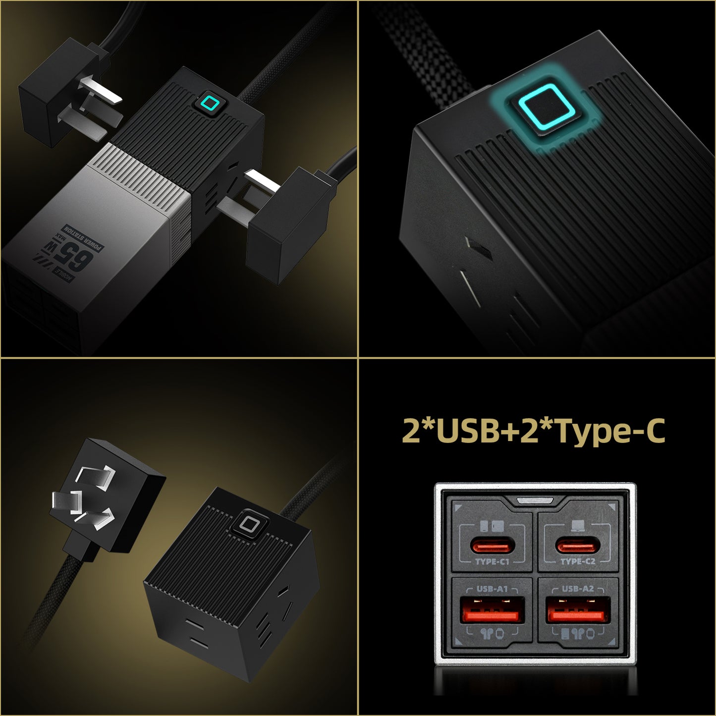 Mfish Electronic Mobile Power Station GaN 65W PD Fast Charger