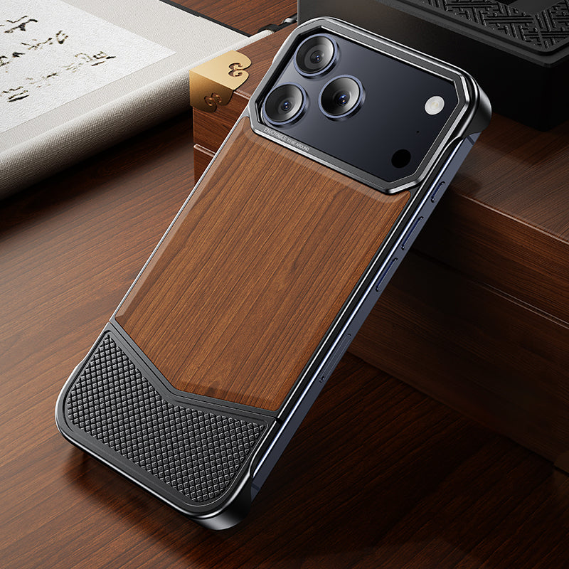 Oatsbasf MagSafe Metal+Wood Extraordinary Sliding Case Cover