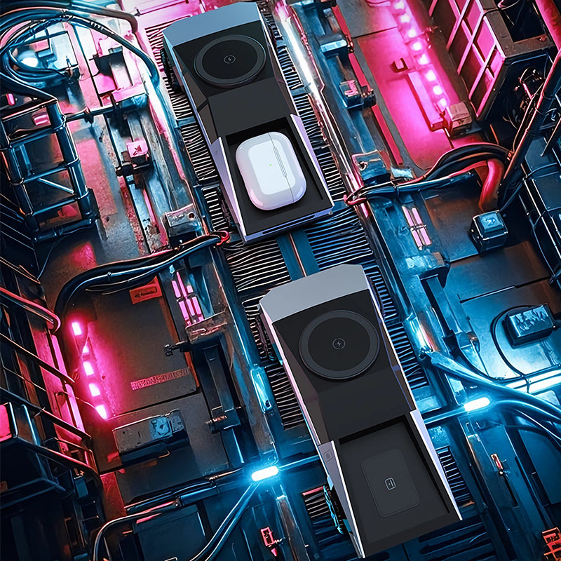 Armor King CyberDock 3-in-1 Wireless Charger + Car Model Ornament + Stand