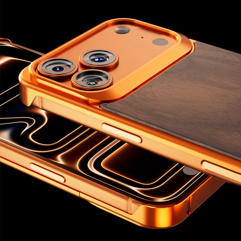 Armor King MagSafe Aluminum+Wood Heat Dissipation Aromatherapy Protective Cover Case