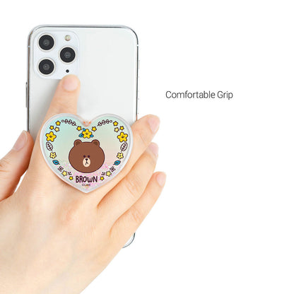 Line Friends Bling Flower Magnetic Airbag Phone Bracket Grip Holder