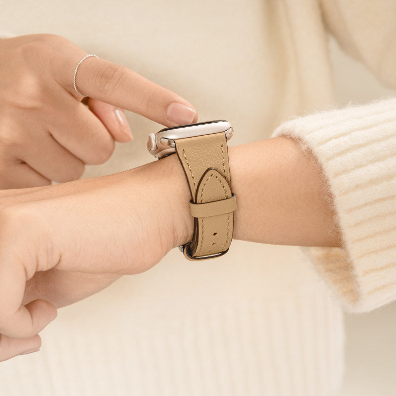 SwitchEasy Slim Genuine Leather Watch Band Apple Watch Strap