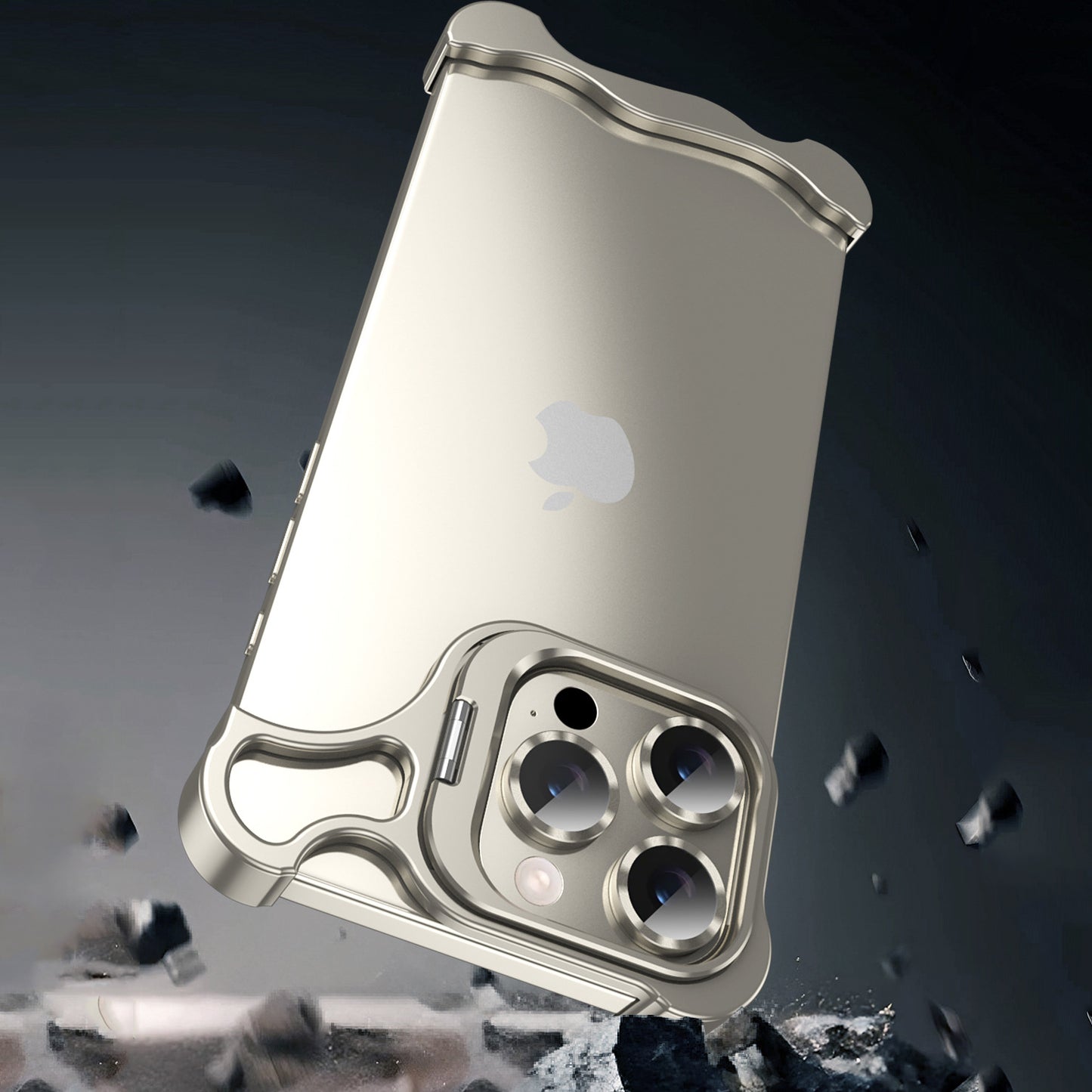 Armor King Wing Skeleton Lens Stand Frameless Anti-fall Metal Case Cover