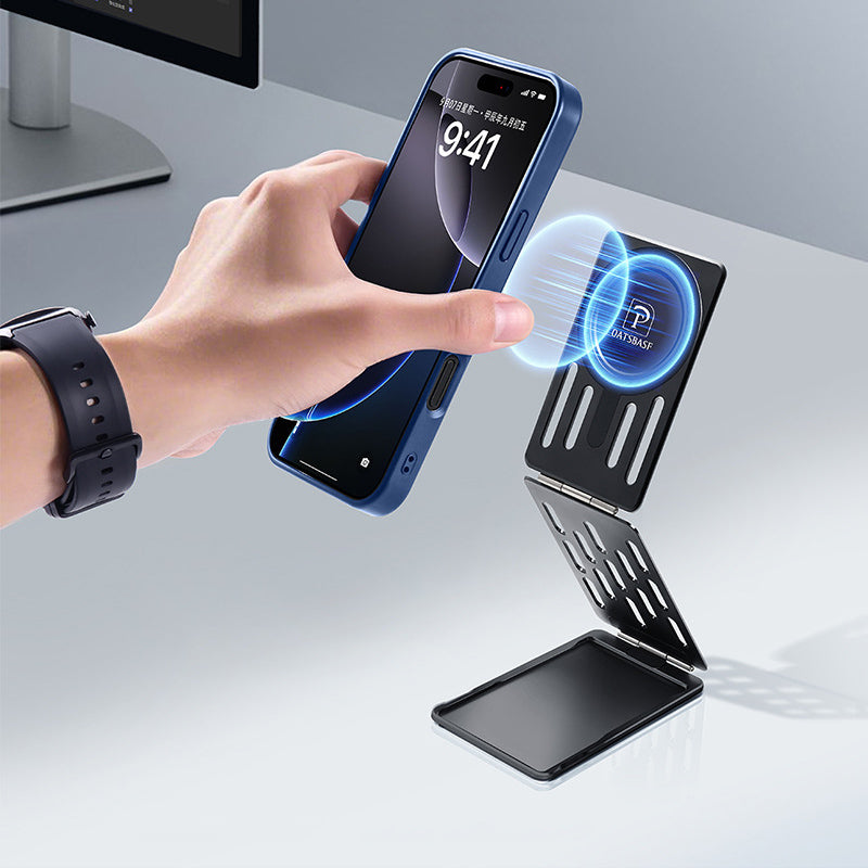 Oatsbasf Metal Magnetic Bracket Card Holder Adjustable MagSafe Phone Stand