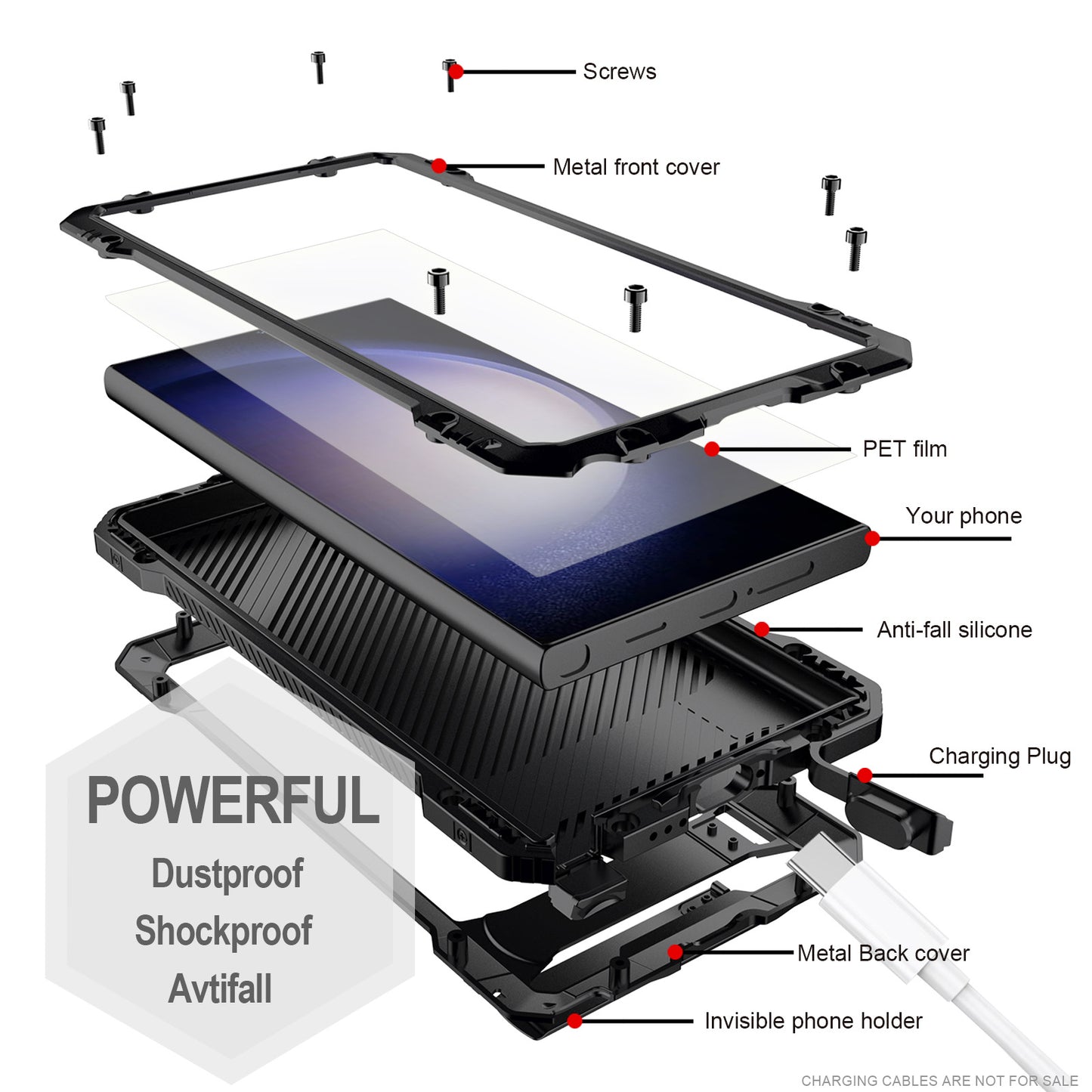 Armor King Transformer Kickstand Military Heavy Duty Metal Case