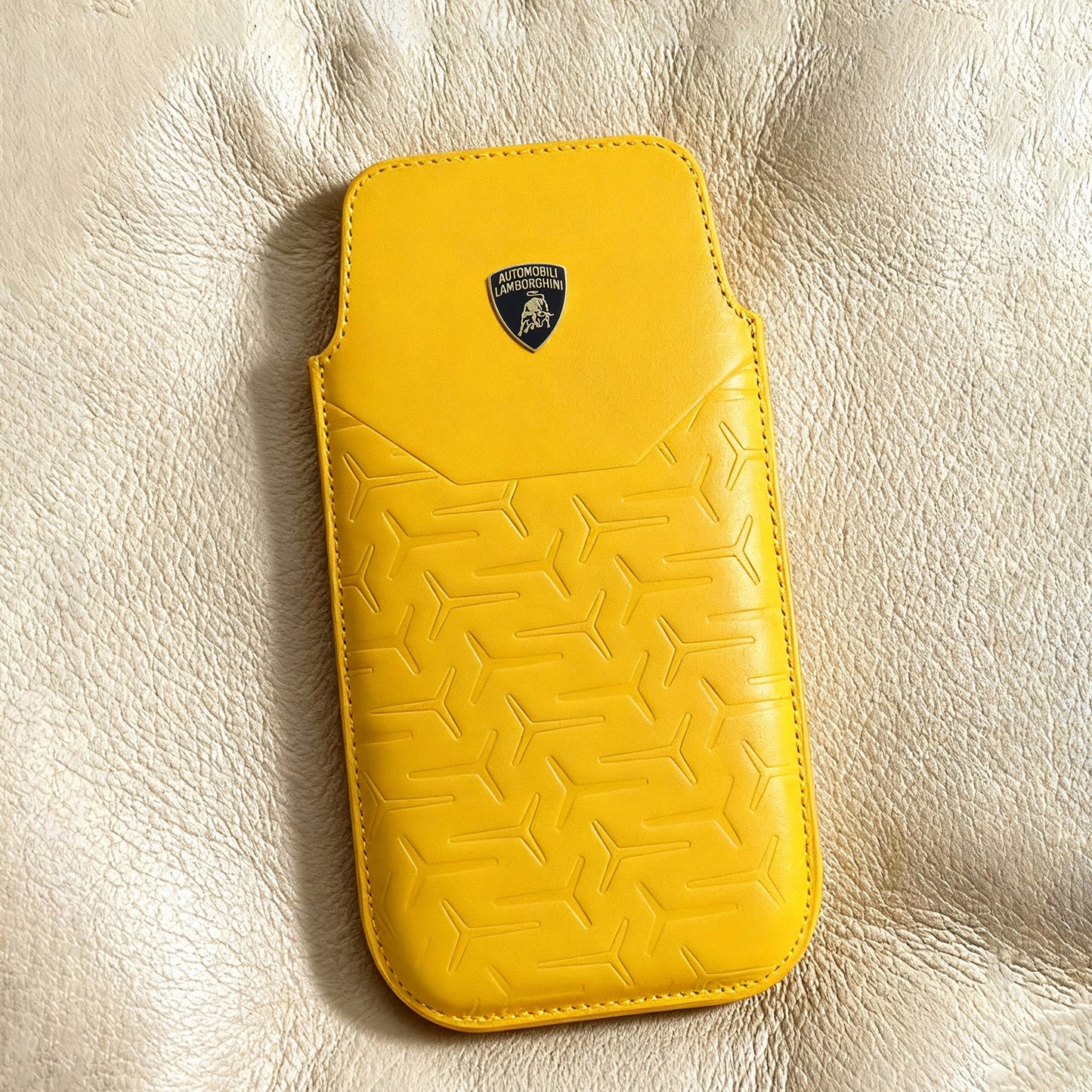 Lamborghini Genuine Leather Mobile Phone Pouch - Temerario D2