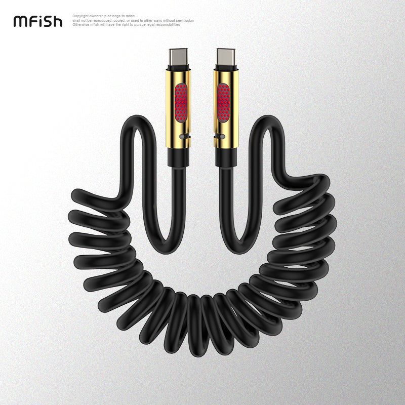 MfiSh Aroma Bee 240W Type-C to Type-C Aromatherapy Elastic Data Cable Charging Line