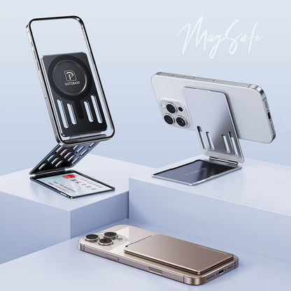 Oatsbasf Metal Magnetic Bracket Card Holder Adjustable MagSafe Phone Stand