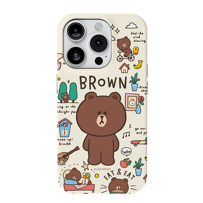 Line Friends Graffiti Dual Layer TPU+PC Shockproof Guard Up Combo Case Cover