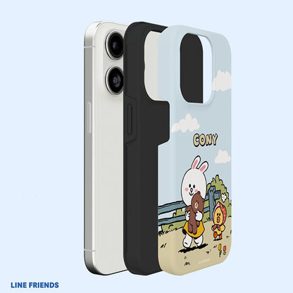 Line Friends Country Life Dual Layer TPU+PC Shockproof Guard Up Combo Case Cover