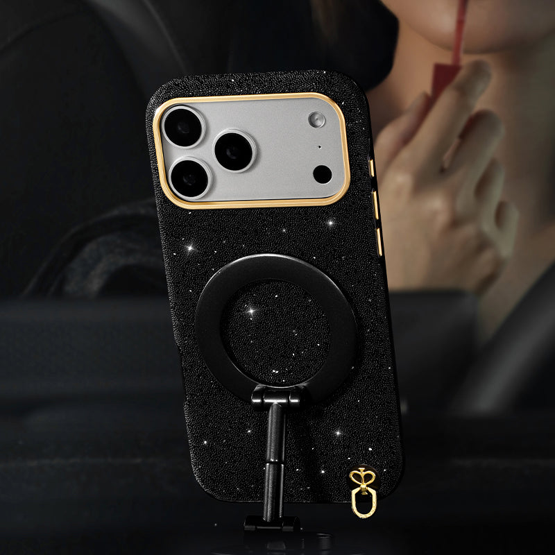 PYNANA Jewelry Aesthetics & Handcraft Starry Sky MagSafe Black Diamonds Protective Case Cover