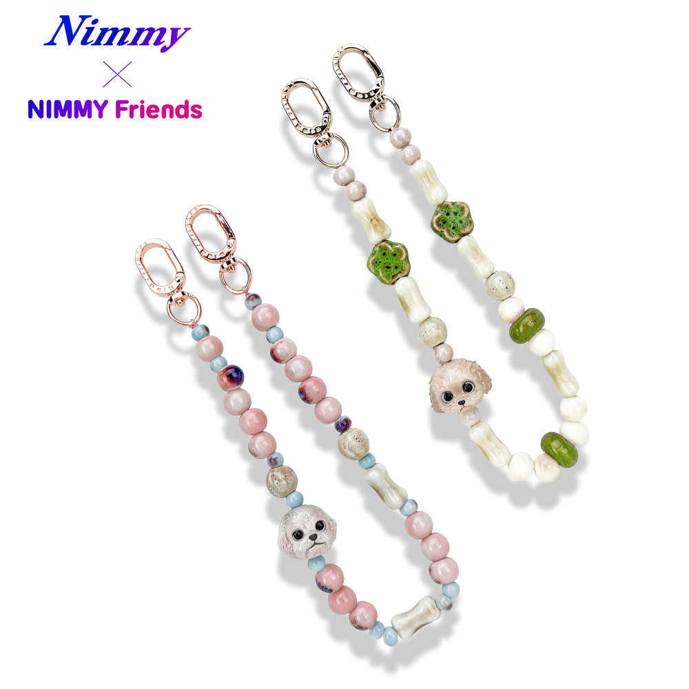 Nimmy Big Eyes Cute Pets 3D Ceramic Bracelet Phone Lanyard