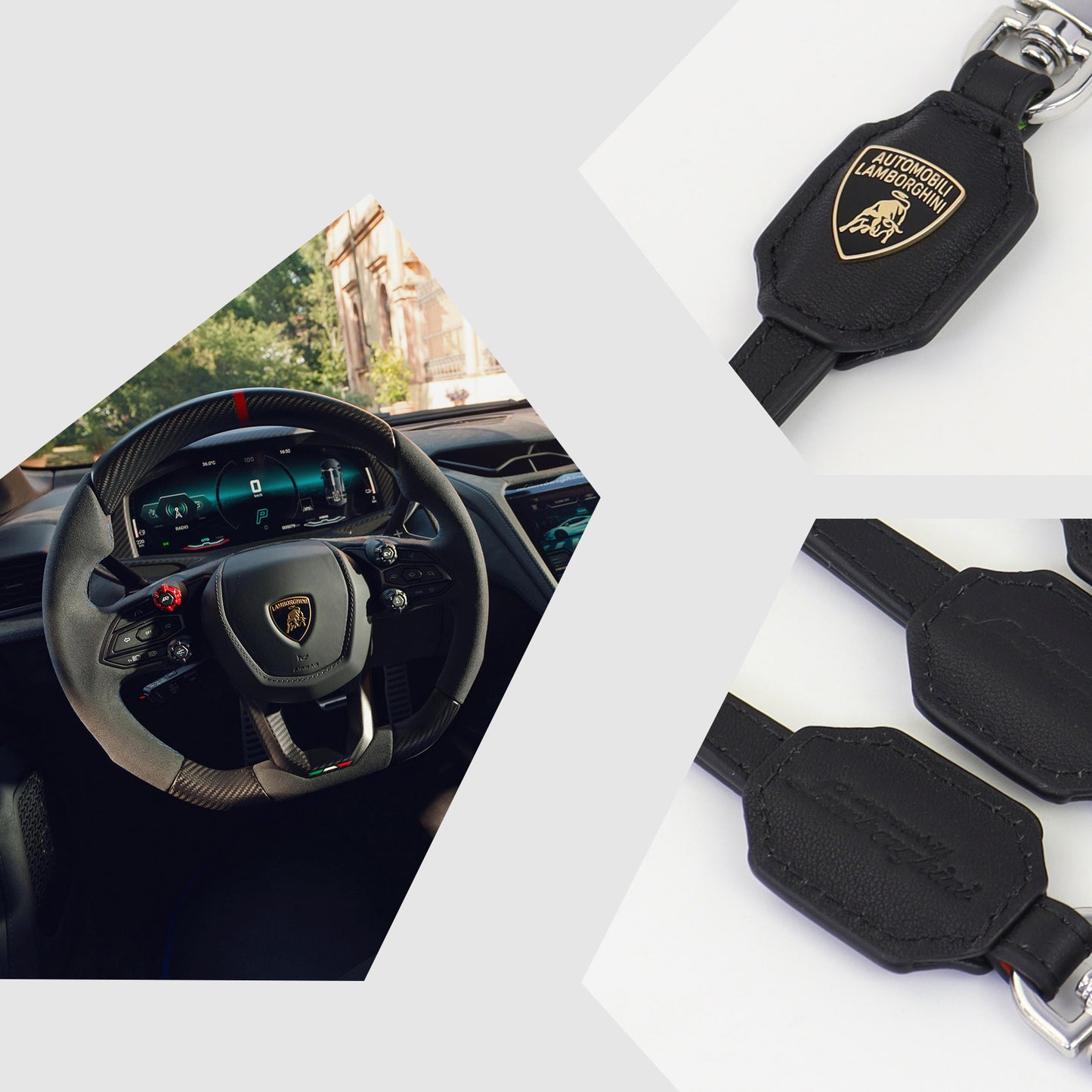 Lamborghini Leather Hand Strap Phone Lanyard - TE D1