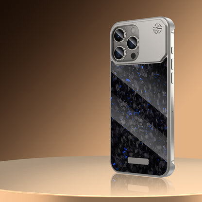 Armor King MagSafe Aluminum+Forged Carbon Fiber Heat Dissipation Aromatherapy Protective Cover Case