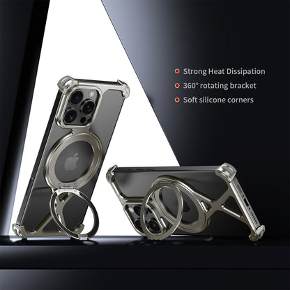 Armor King X-Line MagSafe Pivot Ring Stand Air Cushion Metal Case Cover