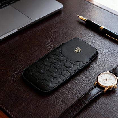Lamborghini Genuine Leather Mobile Phone Pouch - Temerario D2
