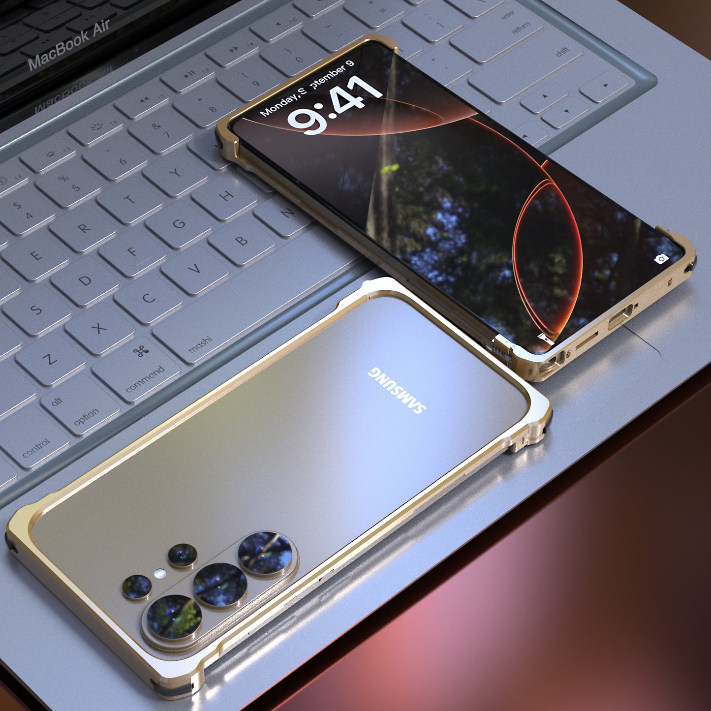 Luphie Slim Light Shockproof Snap-on Aluminum Metal Bumper Case Cover