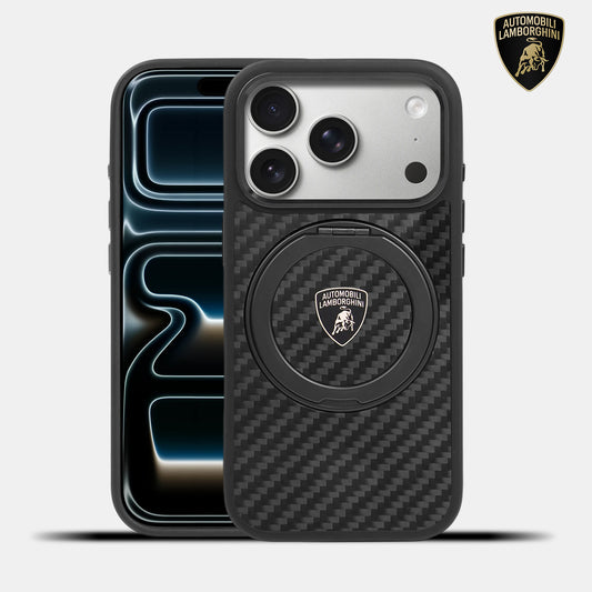 Lamborghini MagSafe 360° Stand  Carbon Fiber Phone Case - TE D1