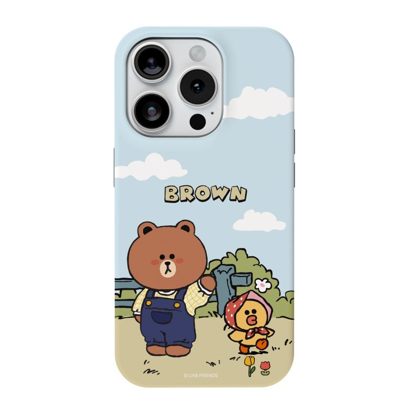 Line Friends Country Life Dual Layer TPU+PC Shockproof Guard Up Combo Case Cover