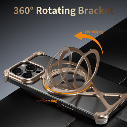 Armor King X-Line MagSafe Pivot Ring Stand Air Cushion Metal Case Cover