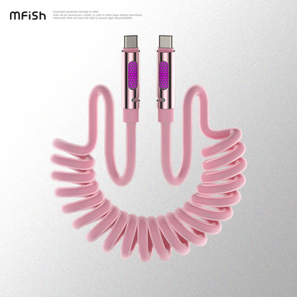 MfiSh Aroma Bee 240W Type-C to Type-C Aromatherapy Elastic Data Cable Charging Line