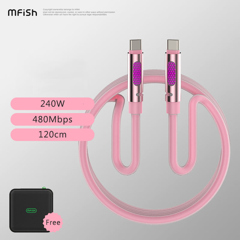 MfiSh Aroma Bee 240W Type-C to Type-C Aromatherapy Data Cable Charging Line