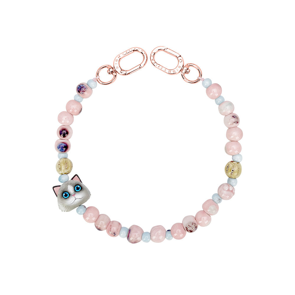 Nimmy Big Eyes Cute Pets 3D Ceramic Bracelet Phone Lanyard