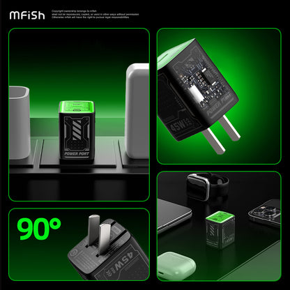 Mfish Electronic Rhino Power Port GaN 45W PD Fast Charger
