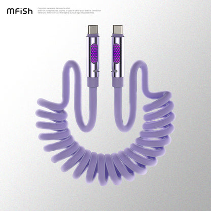 MfiSh Aroma Bee 240W Type-C to Type-C Aromatherapy Elastic Data Cable Charging Line