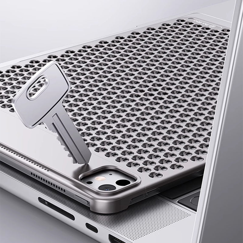 Armor King Aluminum Alloy Heat Dissipation Aromatherapy Protective Cover Case for Apple iPad