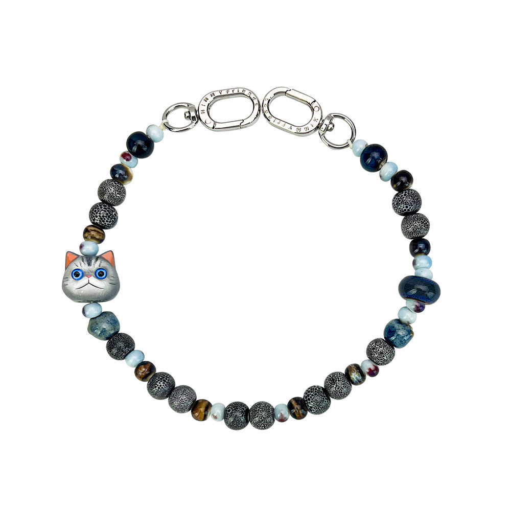 Nimmy Big Eyes Cute Pets 3D Ceramic Bracelet Phone Lanyard