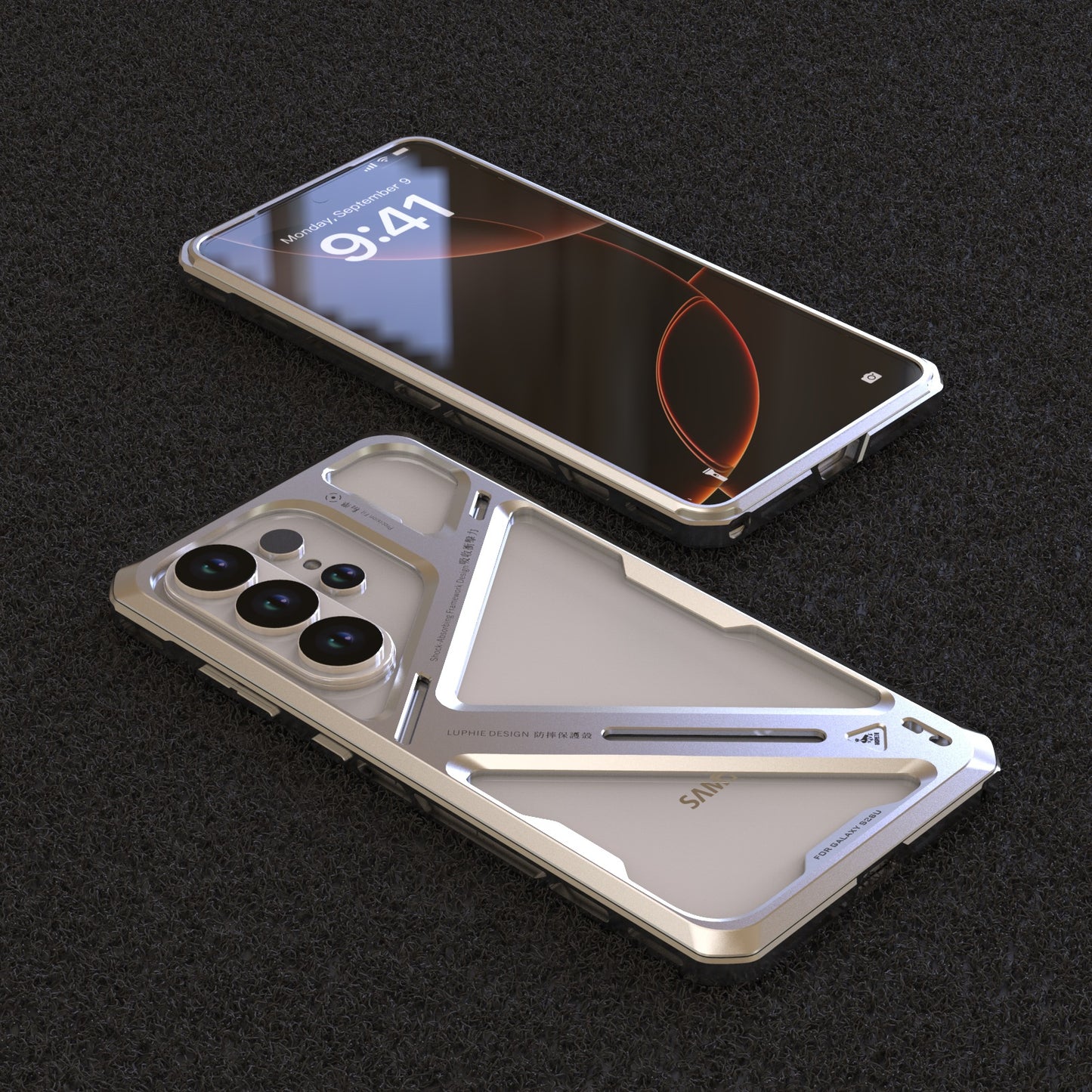 Luphie Warrior Armor Military-Grade Drop Protectioon Aluminum Alloy Heat Dissipation Metal Case Cover