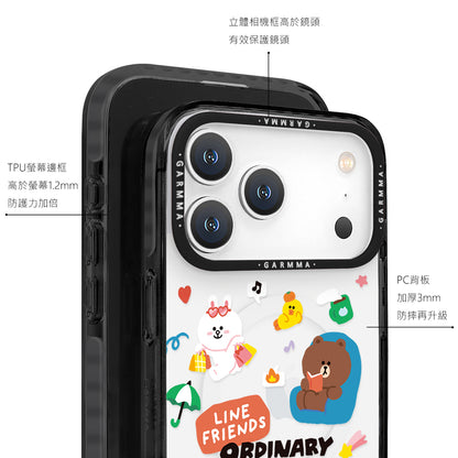 GARMMA Line Friends Ordinary Days MagSafe Premium Military Grade Drop Tested Impact Case Cover