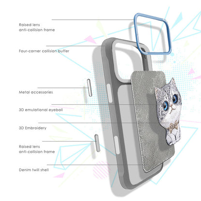 Nimmy Big Eyes Pets Cute 3D Embroidery Case Cover