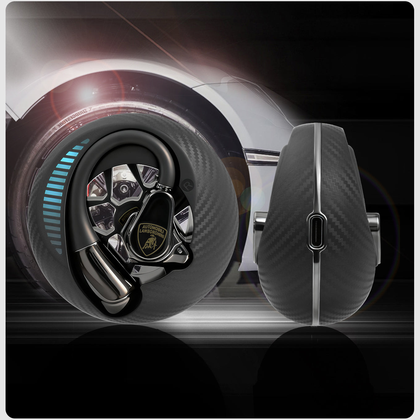 Lamborghini Bluetooth 6.0 True Wireless Earphones OWS Open Ear Earbuds - Sián Roadster D1