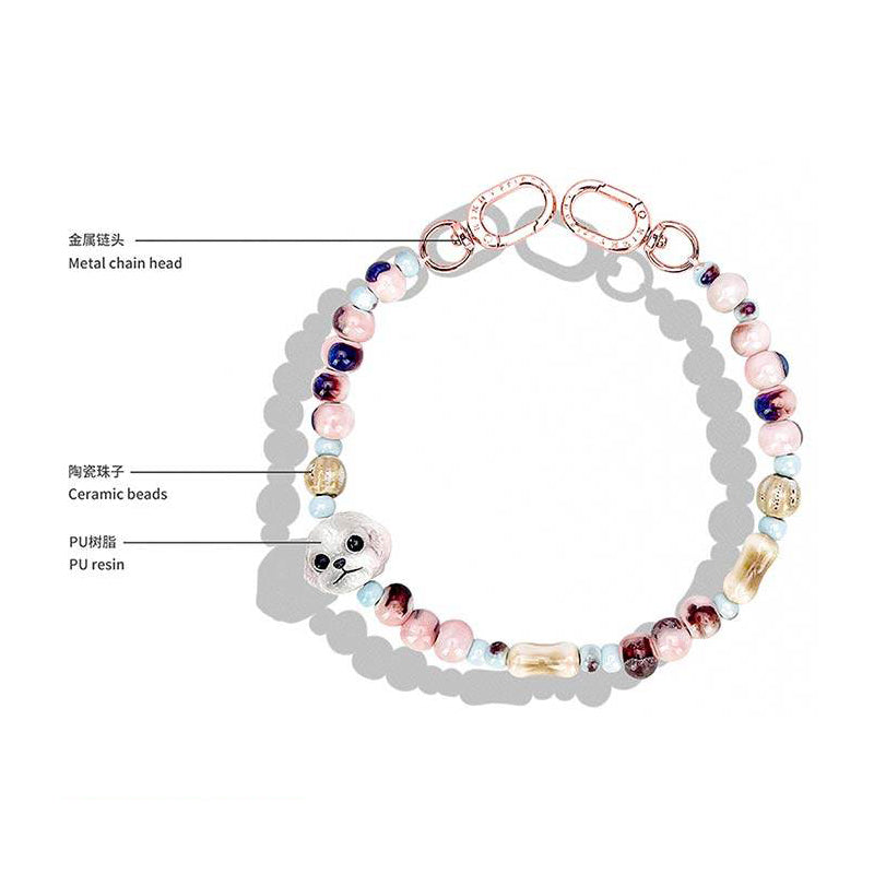 Nimmy Big Eyes Cute Pets 3D Ceramic Bracelet Phone Lanyard