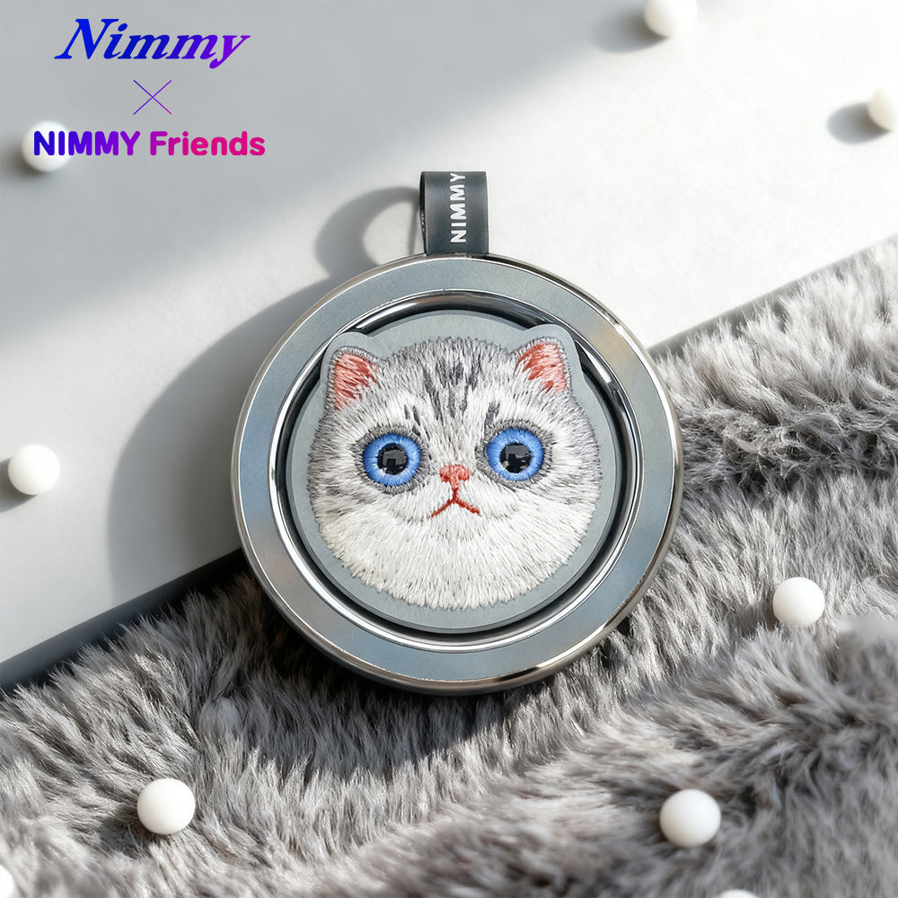 Nimmy Big Eyes Cute Pets 3D Embroidery Magnetic Bracket Phone Holder