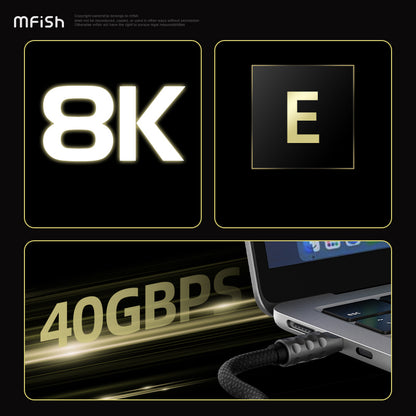 MfiSh Power Viper 240W 40Gbps USB4 Thunderbolt Type-C Data Cable Charging Line