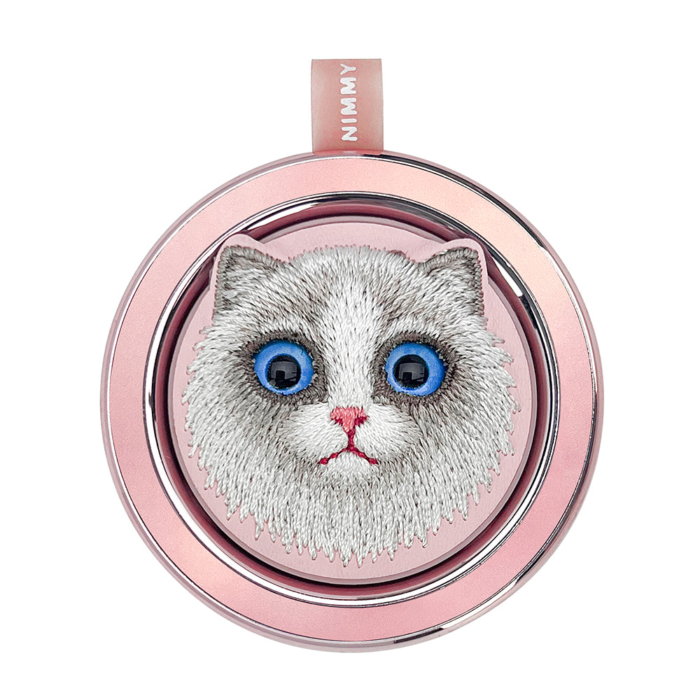 Nimmy Big Eyes Cute Pets 3D Embroidery Magnetic Bracket Phone Holder
