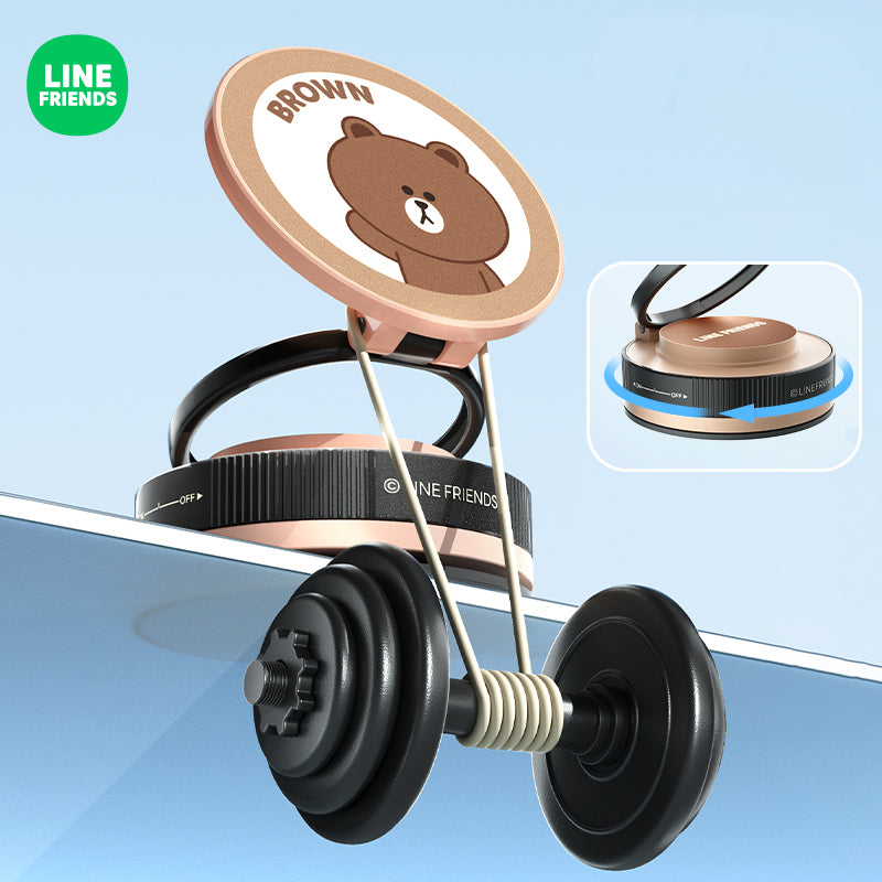 Line Friends Vacuum Suction Magnetic Folding Mount Phone Holder Navigation Bracket