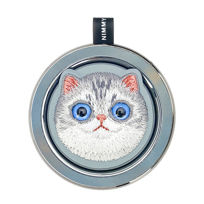 Nimmy Big Eyes Cute Pets 3D Embroidery Magnetic Bracket Phone Holder