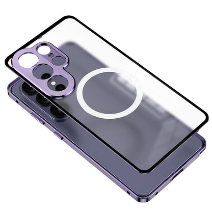 Kylin Armor Elastic Buckle MagSafe Aluminum Metal Bumper Acrylic Back Case Cover