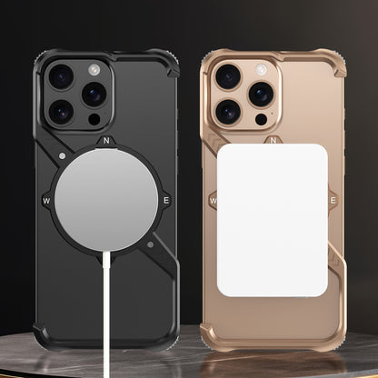 Armor King S Mechanical Gear MagSafe Pivot Ring Stand Air Cushion Sports Metal Case Cover