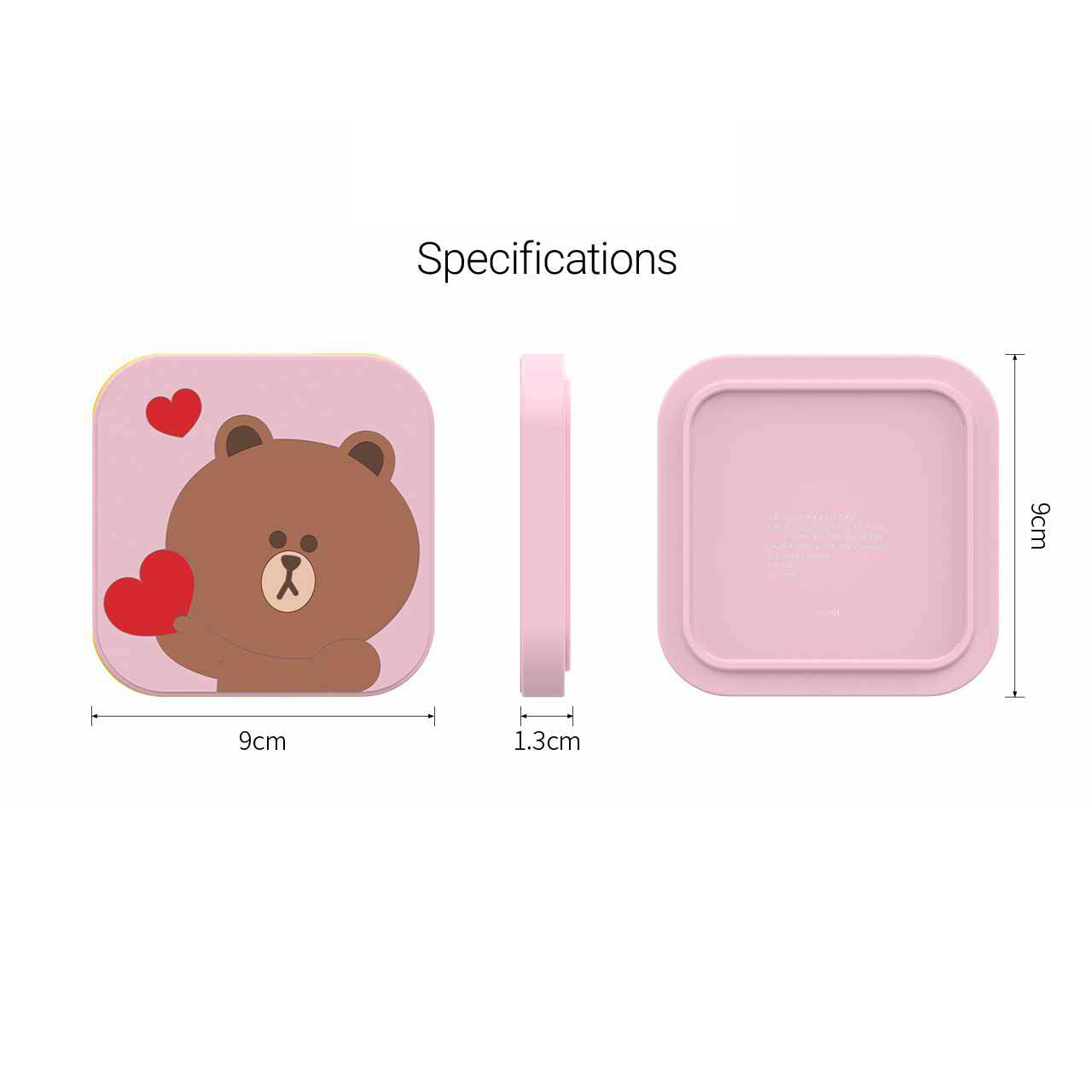 Line Friends 15W Heart Silicone Wireless Charger