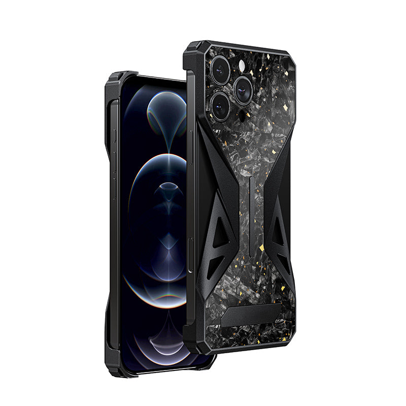 Armor King Forged Carbon Fiber Aluminum Alloy Bezel-less Metal Case Cover