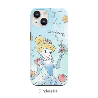 Disney Princess Watercolour Dual Layer TPU+PC Shockproof Guard Up Combo Case Cover