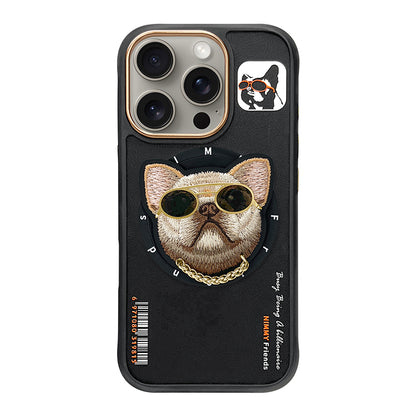 Nimmy Cool Glasses MagSafe Case Cover with Embroidery Magnetic Bracket