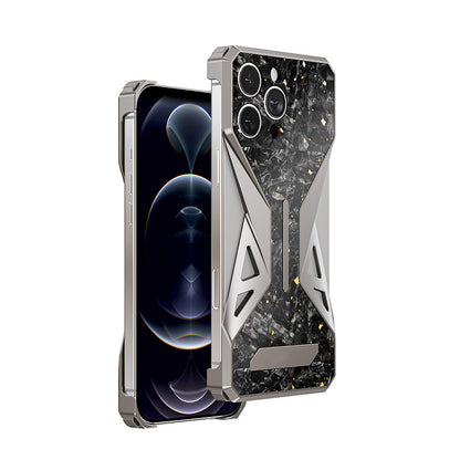 Armor King Forged Carbon Fiber Aluminum Alloy Bezel-less Metal Case Cover